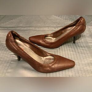 PRADA Brown Leather Donna Heels Size 36